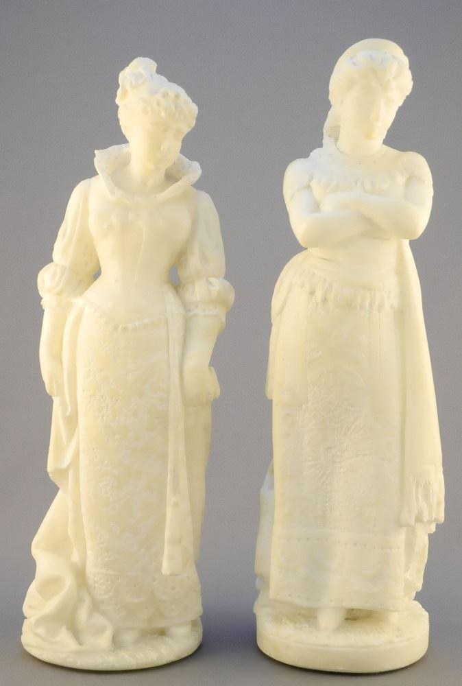 Pair of carved marble figures of Renaissance Women, 12 (1 of 7)