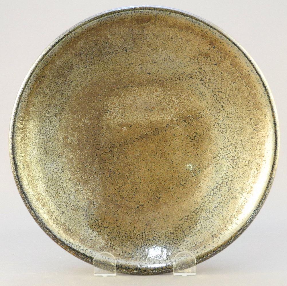 Footed Bowl with Oil Spot glaze signed Wayne Ngan with: Footed Bowl with Oil Spot glaze signed Wayne Ngan with chop, 8" Diameter