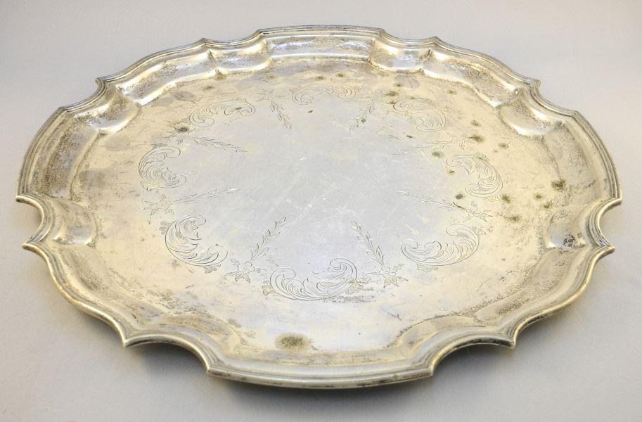 International Sterling Barbed Tray: 41 ozs Troy, 14 (1 of 1)