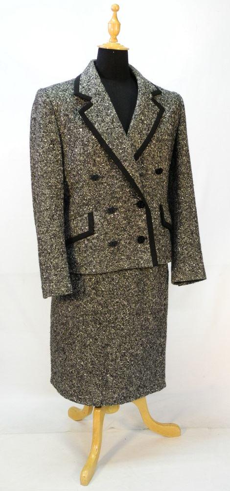 Celine Paris grey wool two piece suit, size 10/12. (1 of 5)