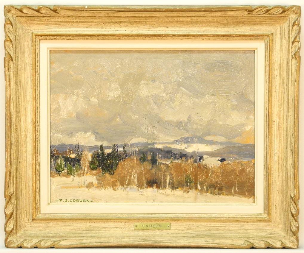Oil on board signed F.S.Coburn, 9 1/2" x 12 1/2", (1 of 9)