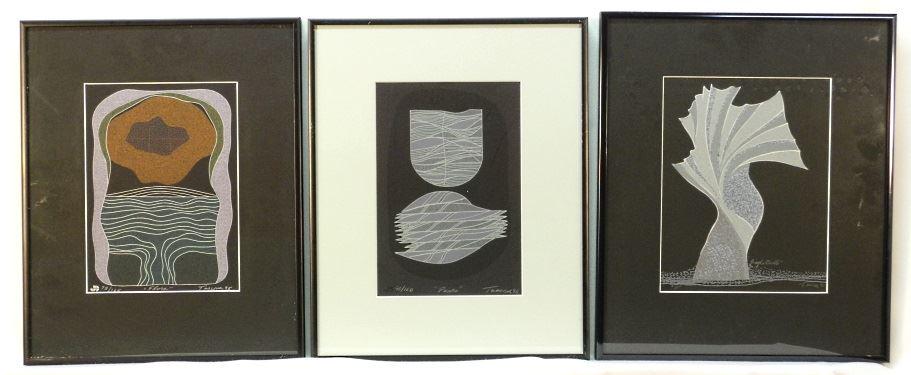 Three seasonal silkscreens signed Tony Tascona, largest (1 of 8)