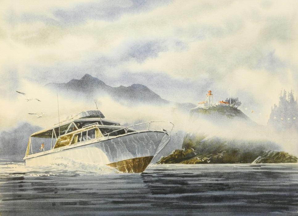 Watercolour signed Heine'75 (Harry), 17 1/2" x 24", (1 of 4)