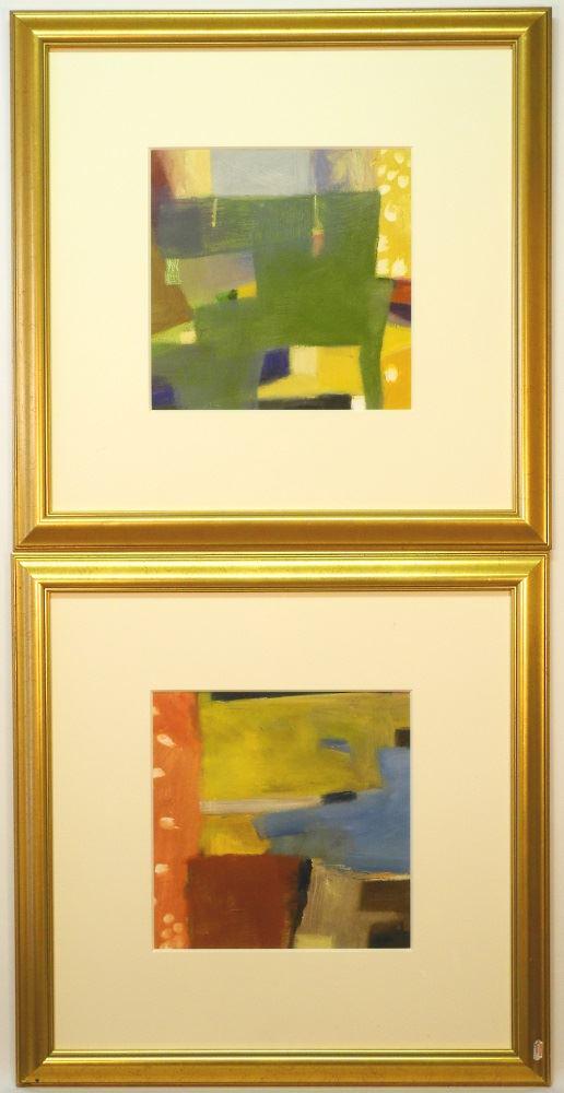 Pair of acrylics  on board signed Cilni (J.Scott), 11" (1 of 9)