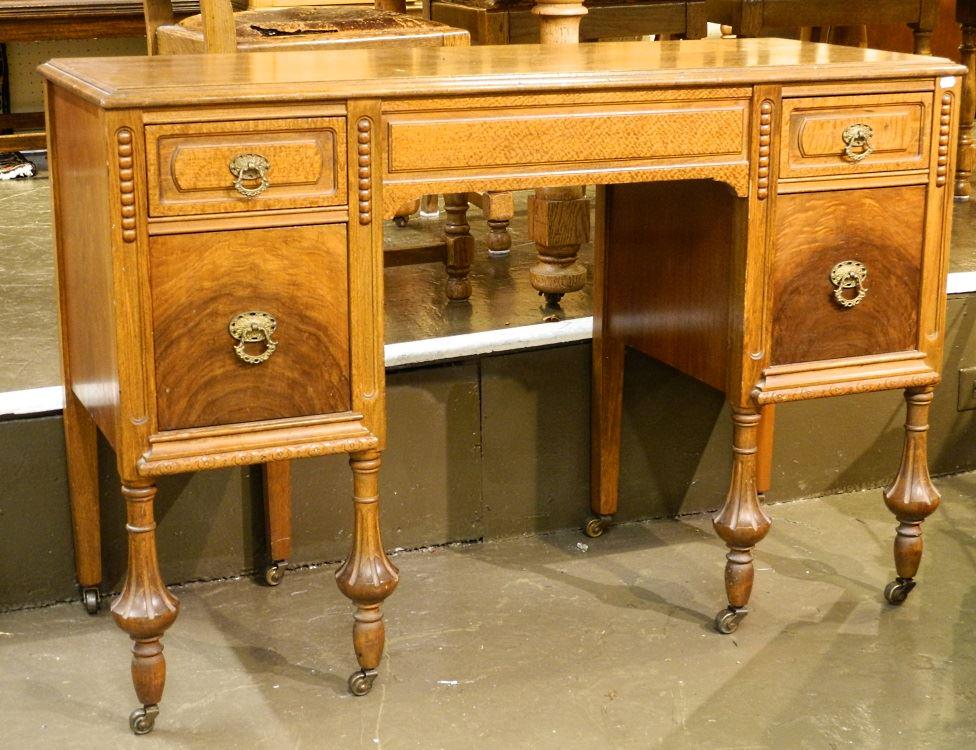 Walnut vanity with no mirror. (1 of 2)