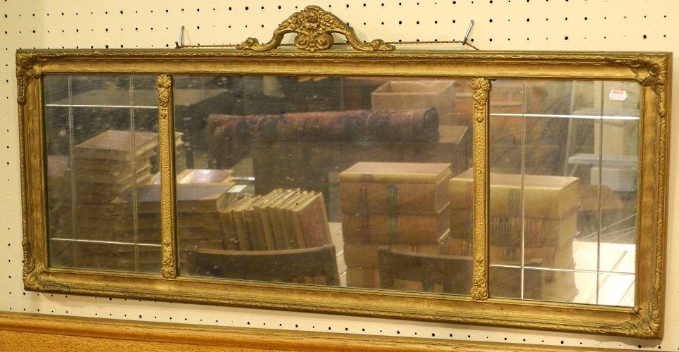 Gilt framed over mantle mirror, 37 1/2" wide. (1 of 1)