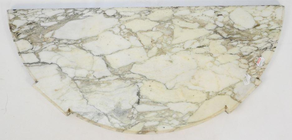 Demilune marble pier table top, 24" wide. (1 of 1)