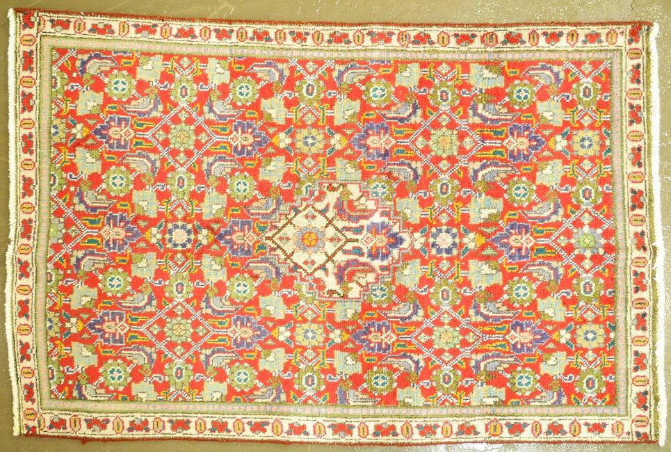 Tabriz runner, approximately 4'8" x 3'. (1 of 3)