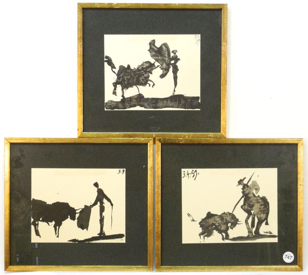 Set of three prints after Pablo Picasso. (1 of 4)