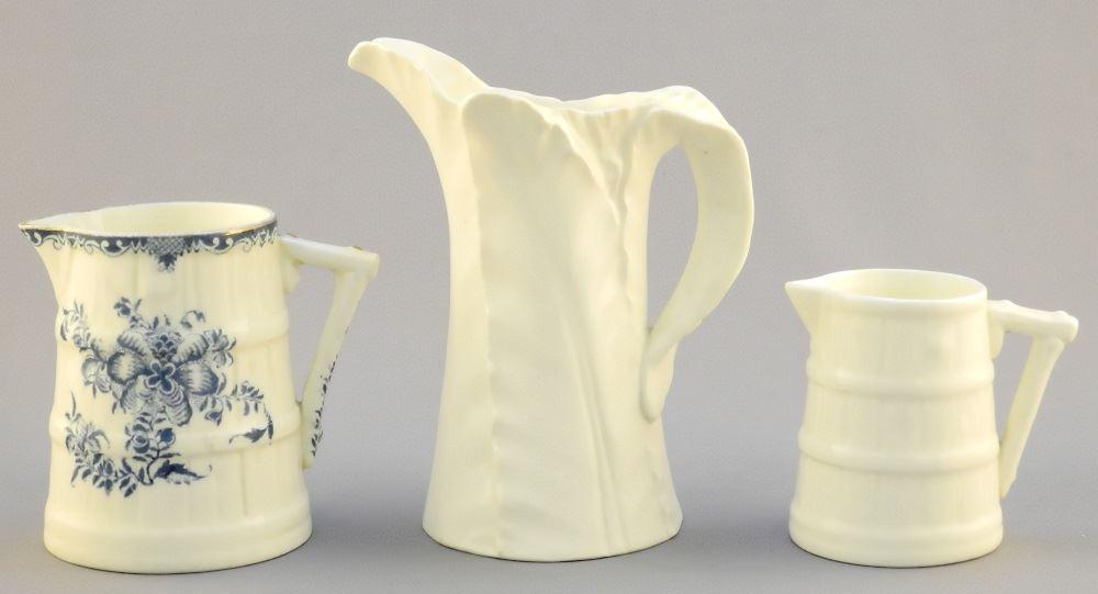 Three Royal Worcester pitchers, 2 1/2" - 4 3/4" high. (1 of 3)