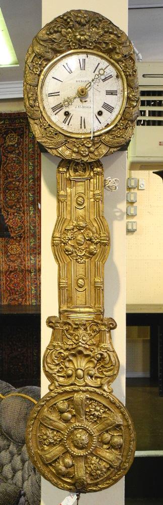 Berger a St.Yrieix brass embossed pendulum wall clock, (1 of 6)