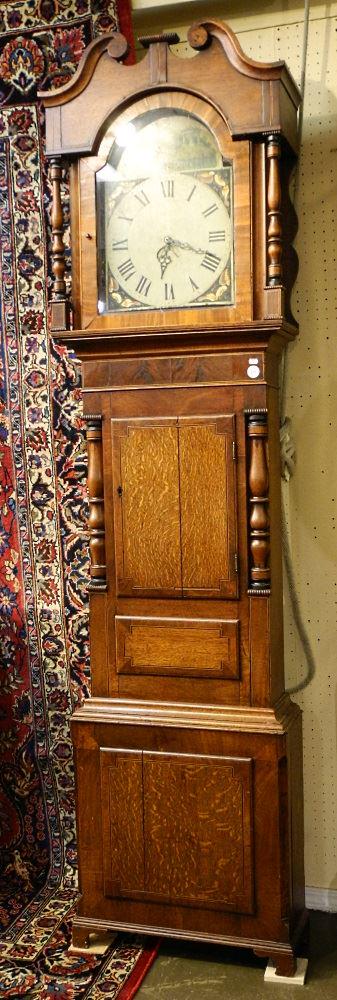Victorian longcase clock with painted dial - (1 of 5)