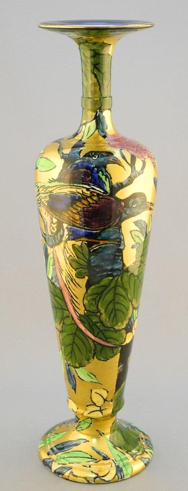 Ronda ware "Phoenix" vase, 15" high, rim restored. (1 of 6)