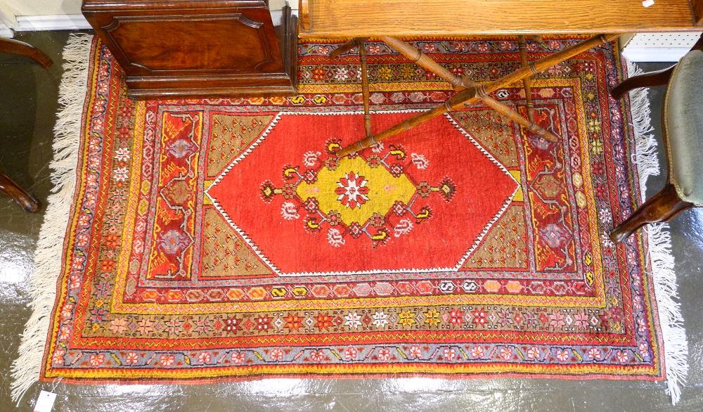 Turkish Kirsehir rug, 5'10" x 3'4 1/2". (1 of 2)
