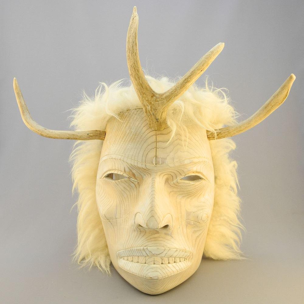 "Ghost Shaman" Mask, signed indistinctly (T/Jerry (1 of 3)