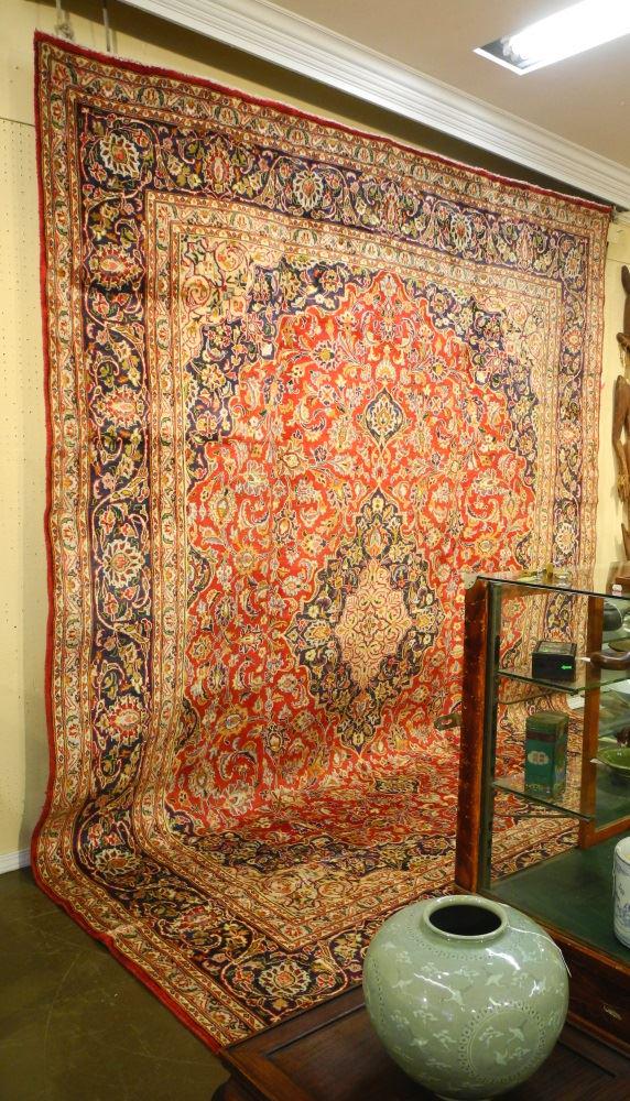 Mashad carpet approximately 12'9" x 9'5". (1 of 5)