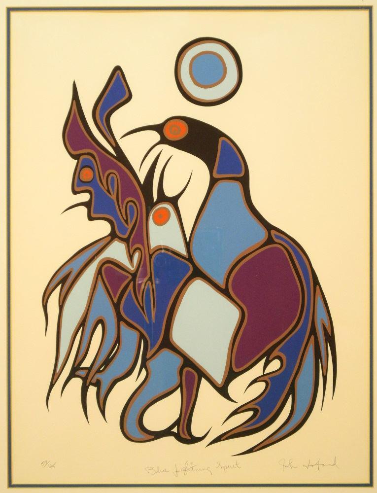 Ojibway serigraph signed John LaFord #59/165, 22 1/2" x (1 of 3)
