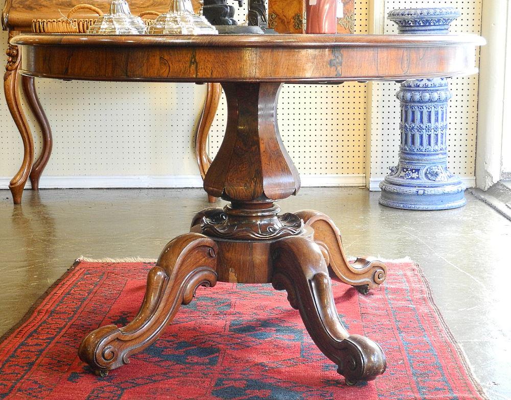 Fine rosewood Loo table, signed W. Constantine & Co., (1 of 11)