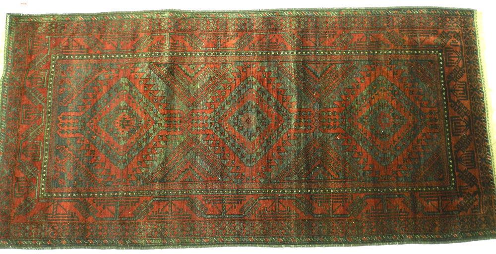 Baluch Adraskand carpet, 9' x 4'4". (1 of 10)