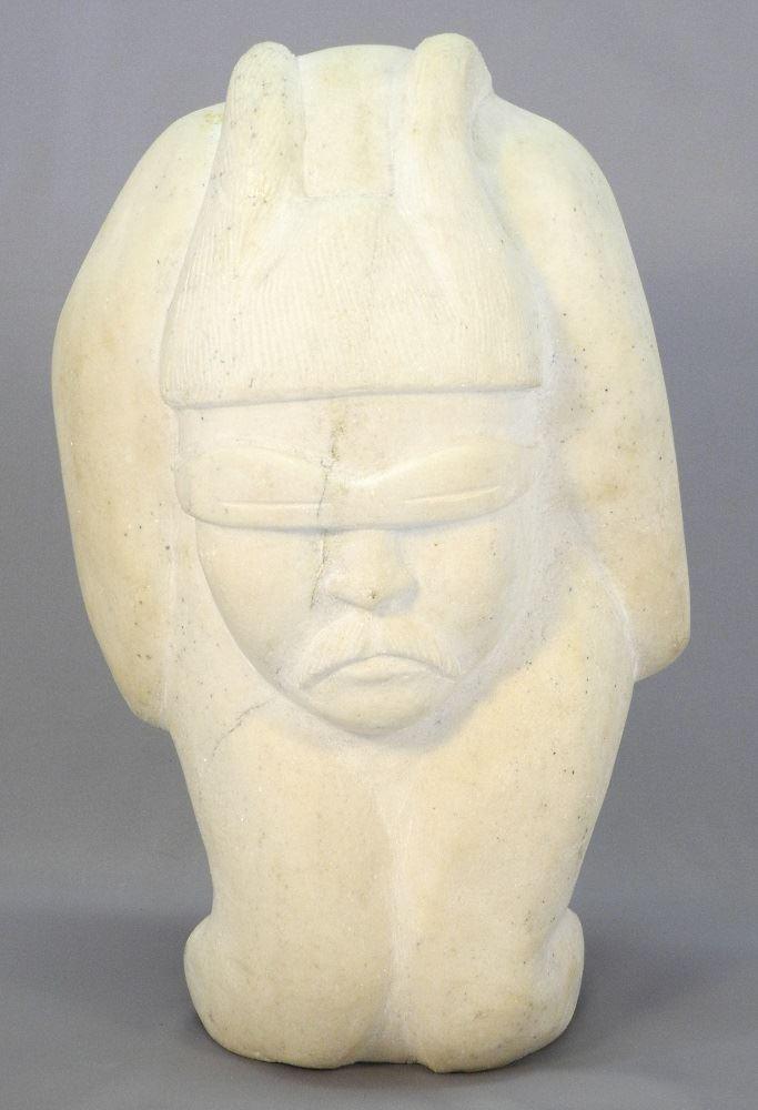 Inuit "Snow Goggles" sculpture "Kakagun Great Hunter" (1 of 4)