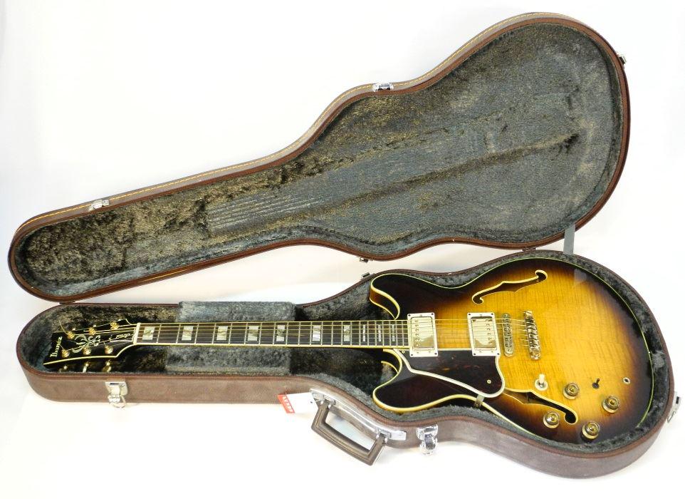 Left-handed Ibanez model AS-200 electric guitar. (1 of 11)