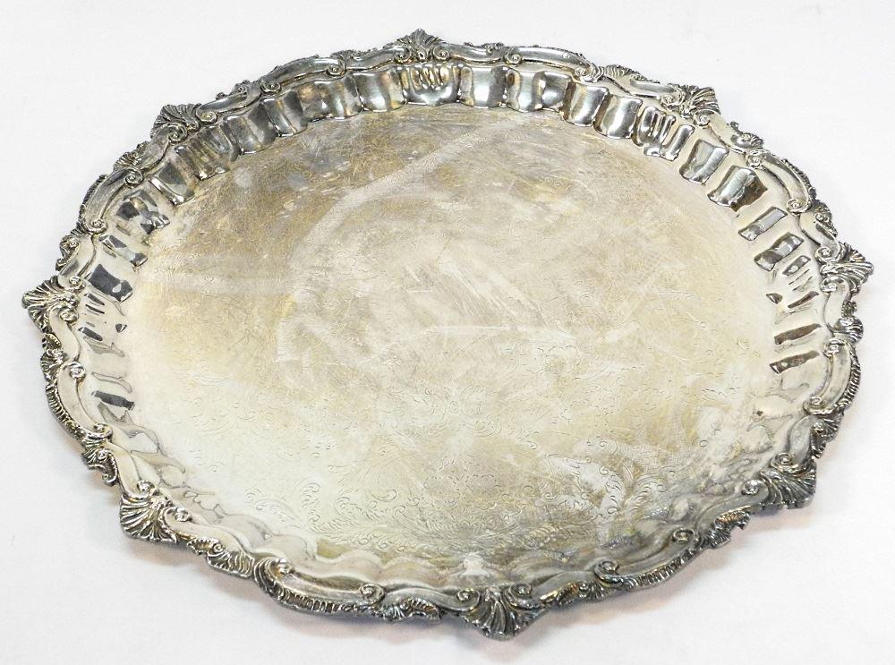 Silver Plated Charger, 21" diameter. (1 of 6)