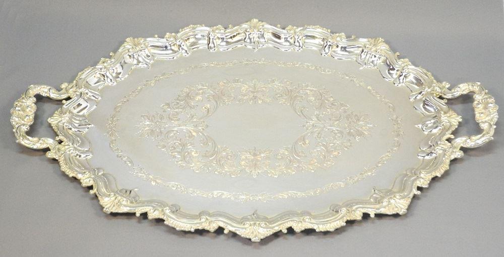 Canadian Sterling silver tray, 15" x 23 1/5". (1 of 6)