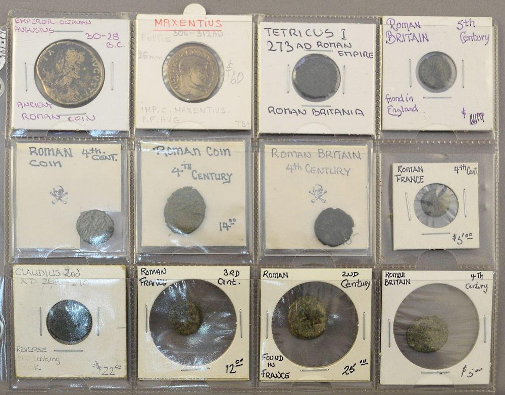 Collection of Ancient Roman Coins. (1 of 2)