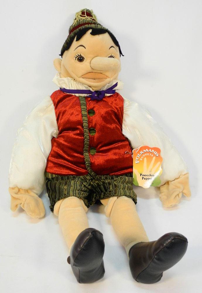 "Folkman's Puppets" Pinocchio Puppet, 30" length.: "Folkman's Puppets" Pinocchio Puppet, 30" length.