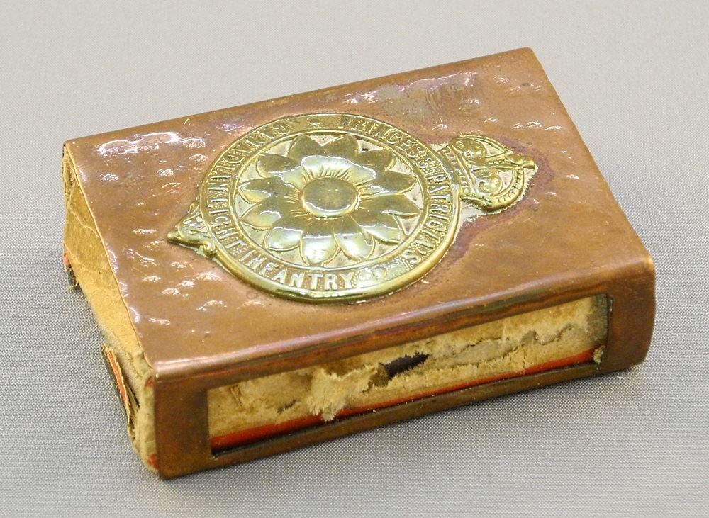 PPCLI 1st War Trench Art Match Safe. (1 of 5)