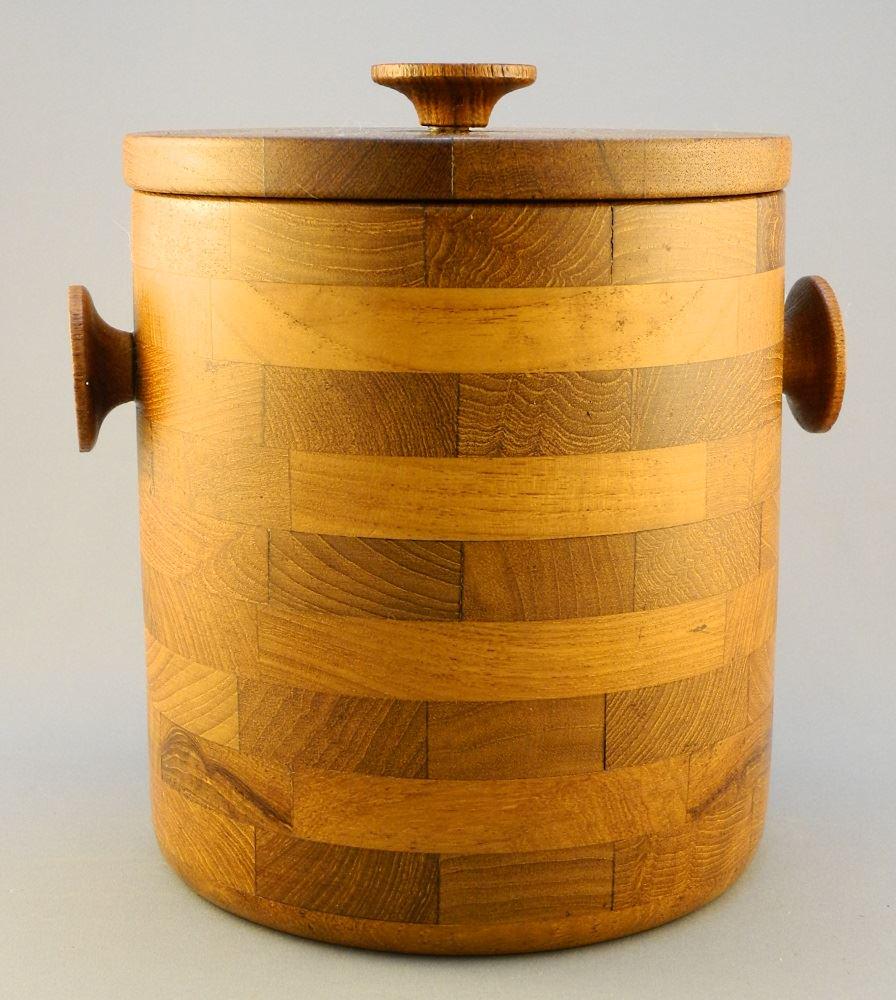 Danish Modern Teak Ice Bucket with cover - signed, 9 (1 of 7)