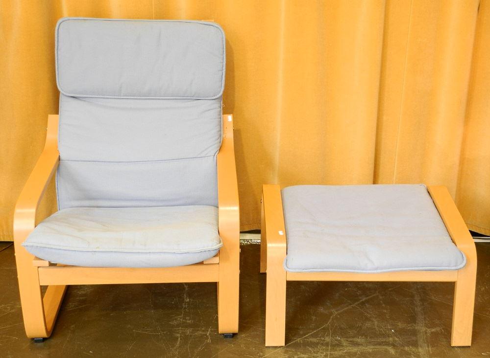 Ikea Cantilever Lounge Chair and Footstool. (1 of 3)