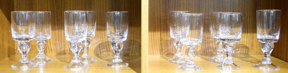 10 Holmegaard Stem Goblets.: 10 Holmegaard Stem Goblets.