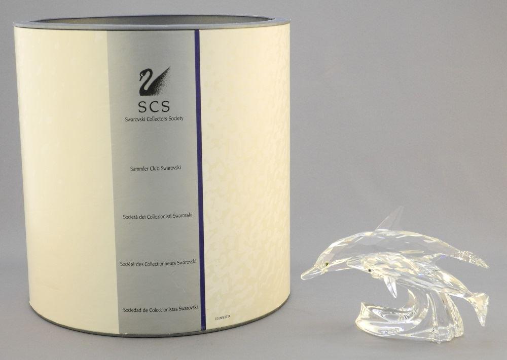 Swarovski Crystal "Leaping Dolphin" with Box, 4 1/2" (1 of 4)