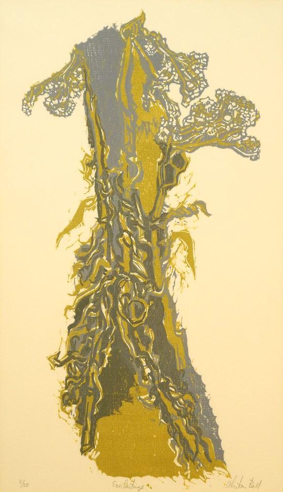 Woodblock print signed Alistair Bell, #5/25, 19 1/2" x (1 of 4)