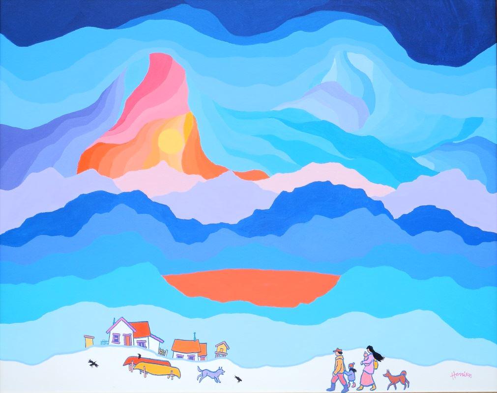 Acrylic on canvas signed Harrison (Ted), 48" x 64", (1 of 13)