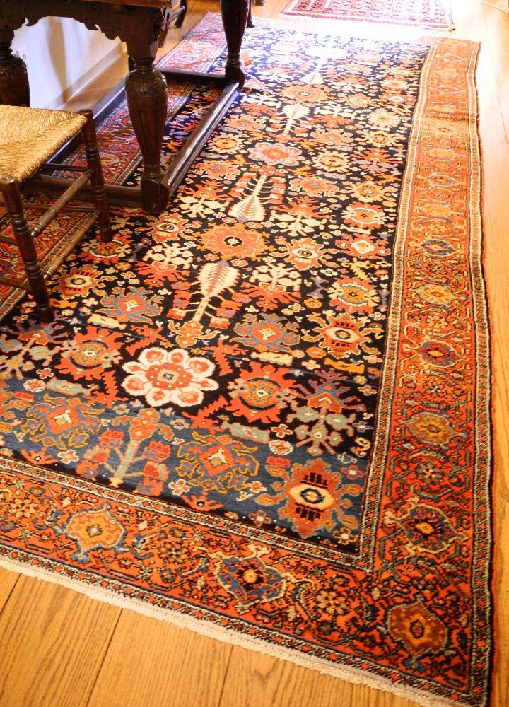 Bijar rug, approximately 12'6" x 5'9". (1 of 5)