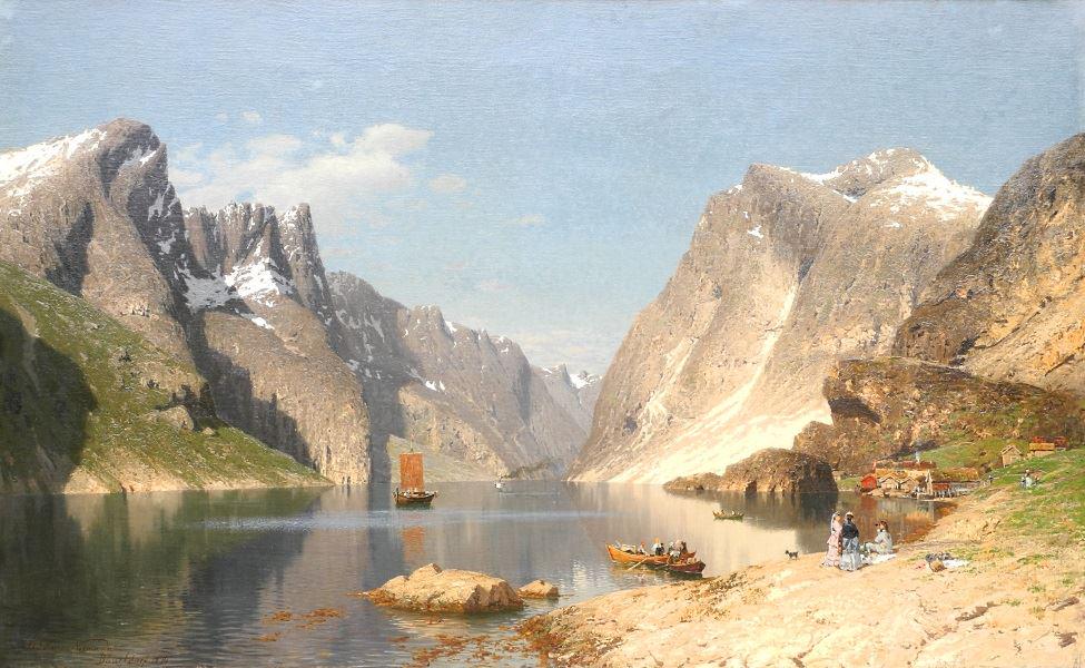 Oil on canvas signed Adelsteen Normann - Dusseldorf (1 of 13)