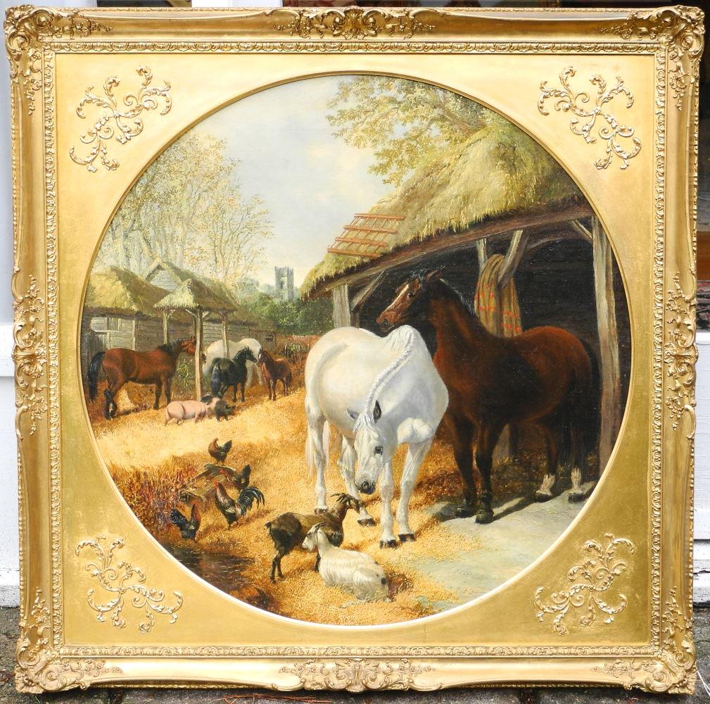 Oil on canvas signed J.F.Herring 1849, 31 1/2" d., (1 of 15)