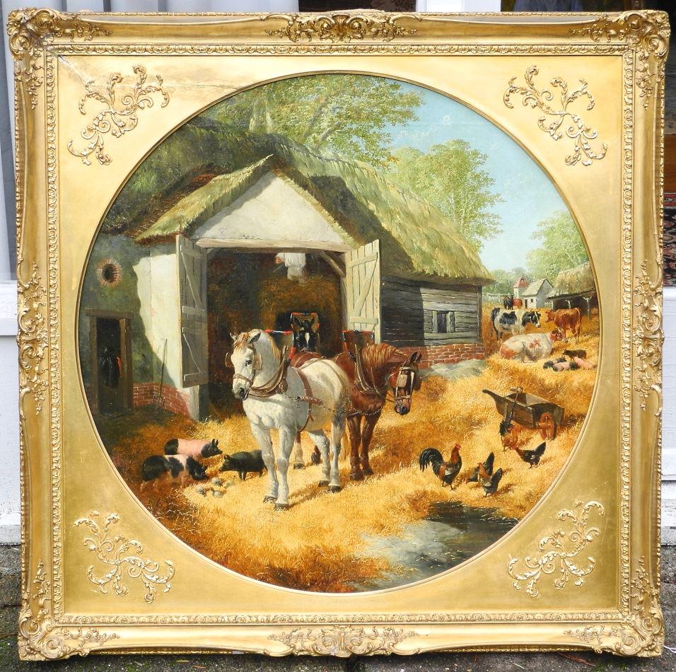 Oil on canvas signed J.F.Herring 1849, 31 1/2" d., (1 of 17)