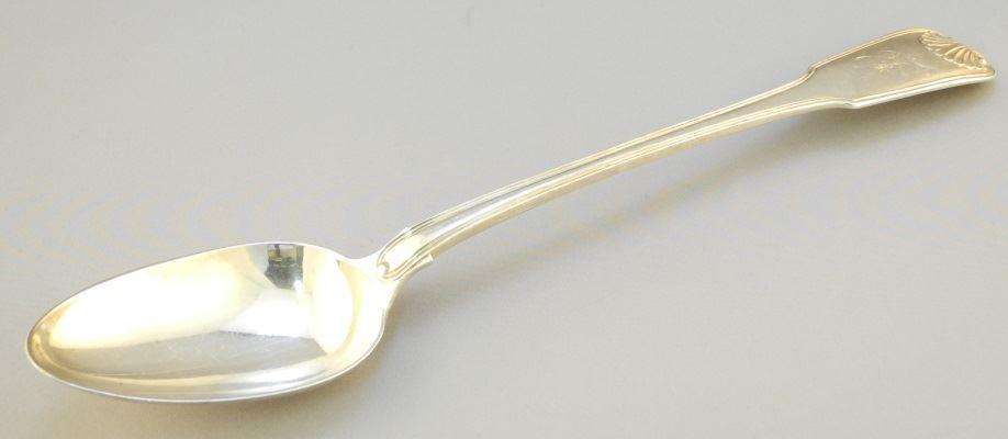 Georgian silver stuffing spoon, WE - WF - WC. (1 of 9)