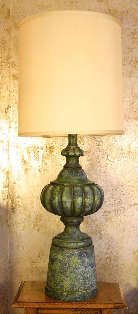 Pair of mid-century turquoise glazed pottery table (1 of 9)