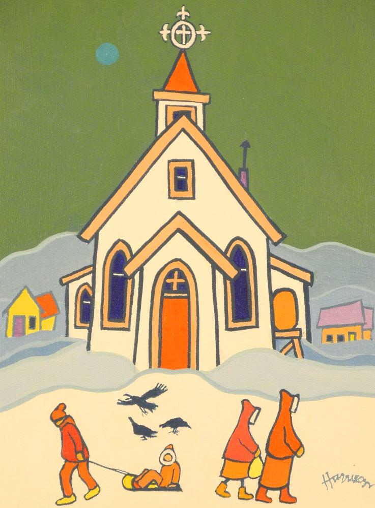 Acrylic on canvas signed Ted Harrison, 12" x 16", (1 of 8)