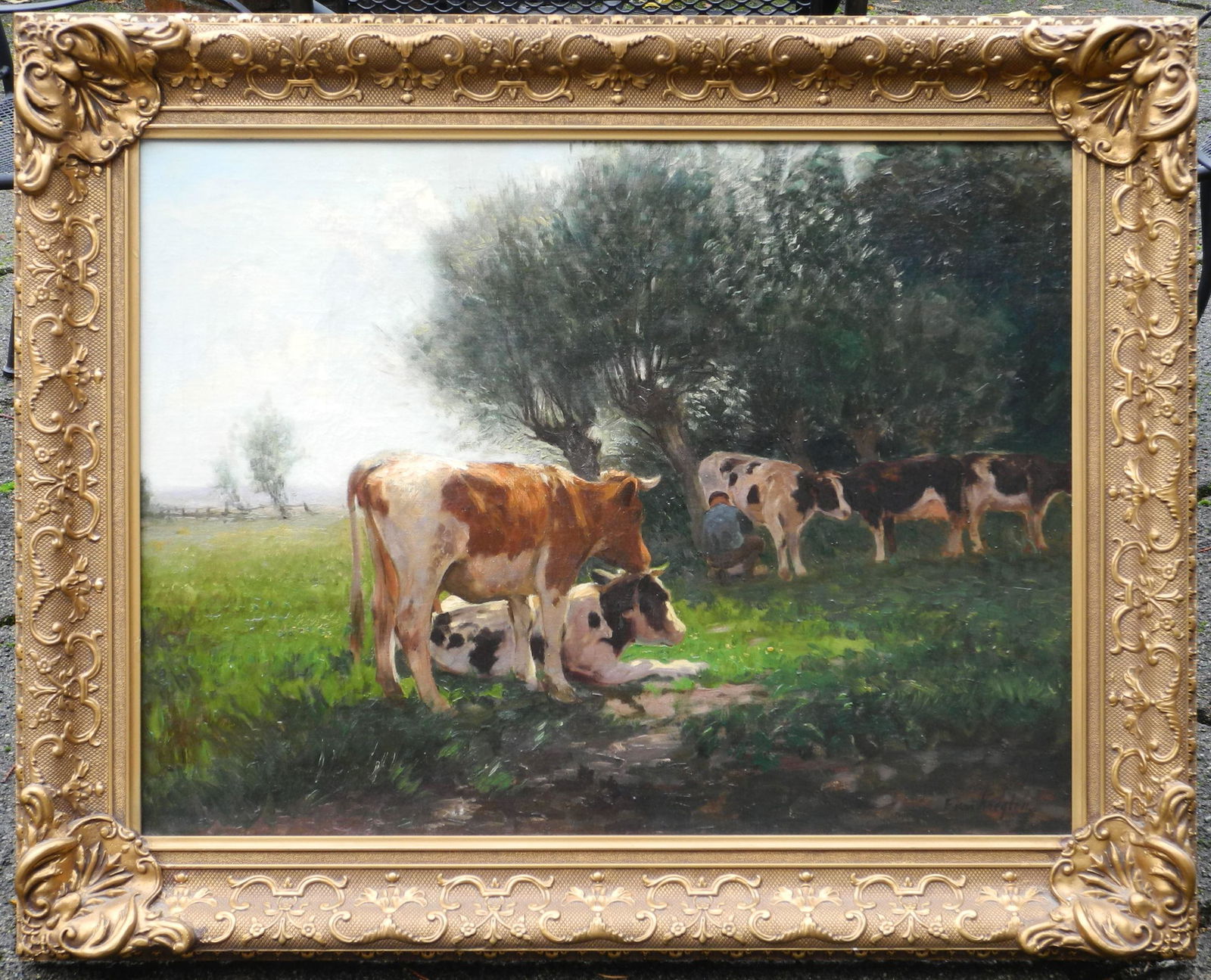 Oil on canvas signed F. Van Kregten, 24" x 33", (1 of 8)