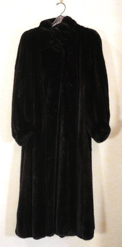 Scuby Furs full length black mink coat. (1 of 5)