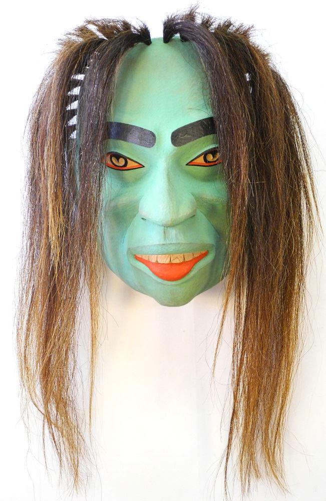 Kwagiulth Mask Signed Stephen Bruce, Albert Bay, BC, (1 of 3)