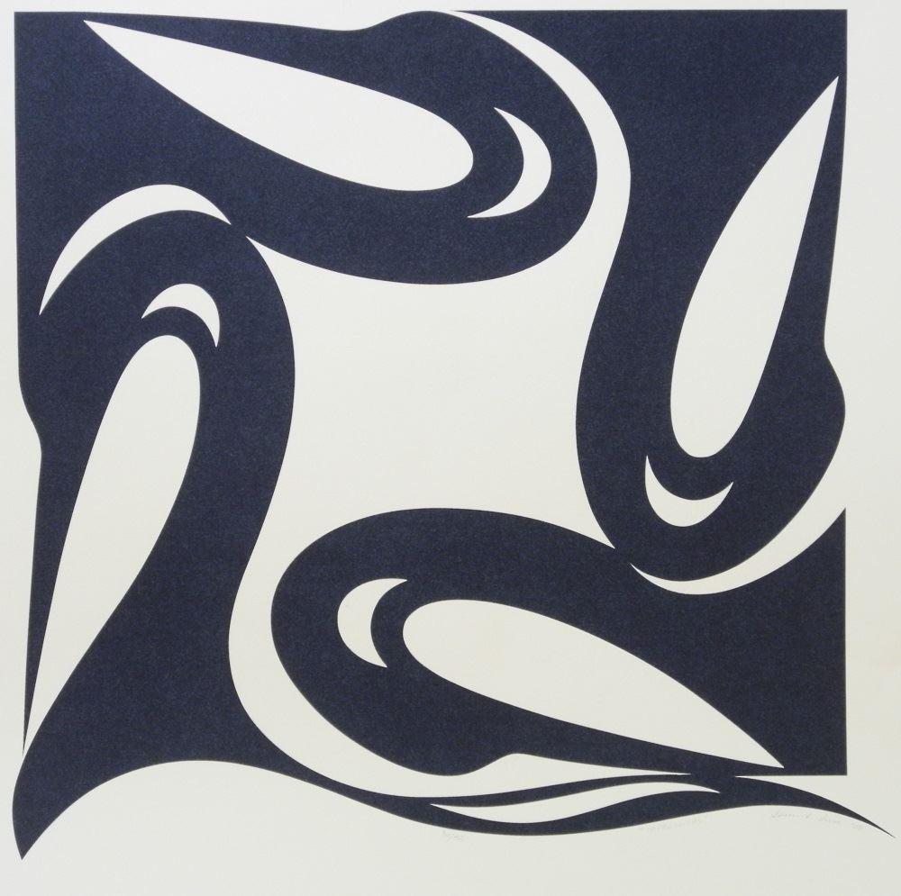 Salish Serigraph "Impressions" #30/82,Susan Point '08, (1 of 3)