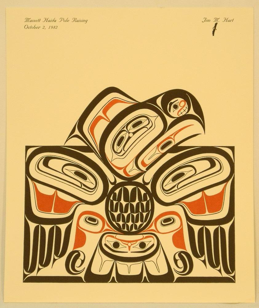 Haida Serigraph after Jim M.Hart 1982, 15 3/4" x 13", (1 of 1)
