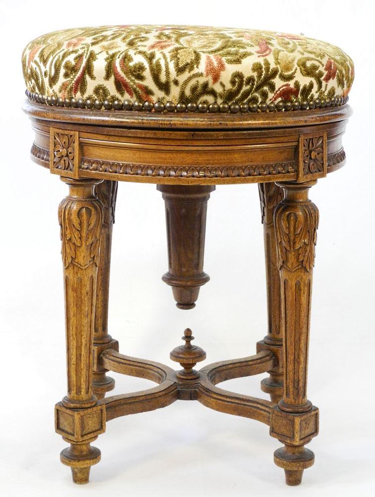 Louis XVI piano stool.: Louis XVI piano stool.