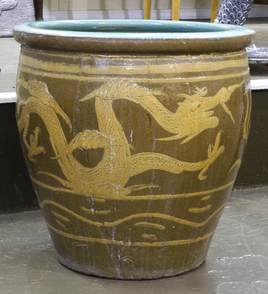 Chinese Egg Jar, 19" x 19". (1 of 3)